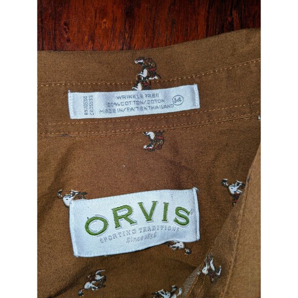 Vintage Orvis Horse Button Up Women's Sz 14 XL Brown Equestrian Western Cowgirl - Picture 12 of 13